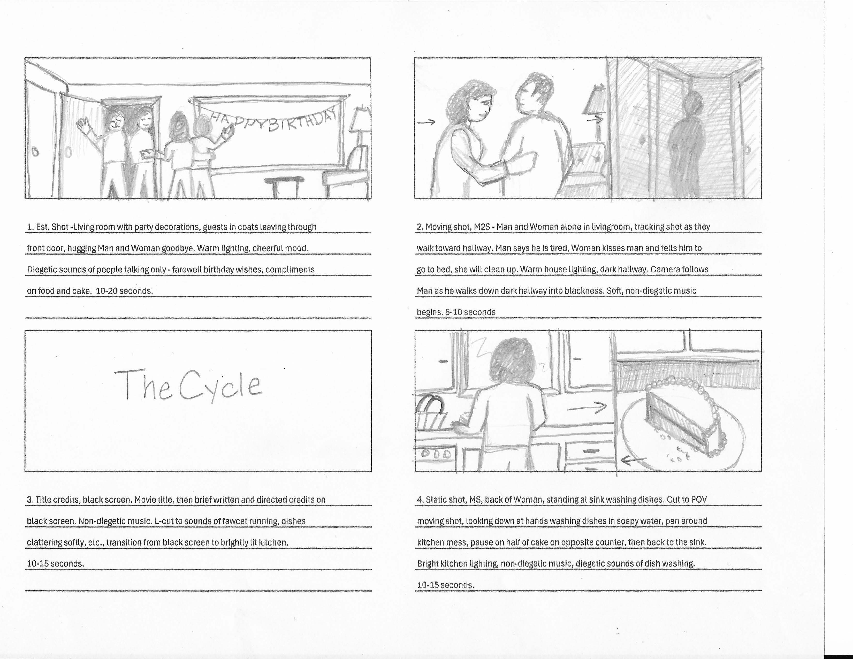 story board scene 1 - 4